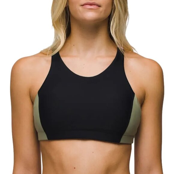 prAna Baja Bound Swim Top Size S | NWT | Black Colorblock | Stay-Put Fit  UPF 50 - Picture 2 of 4